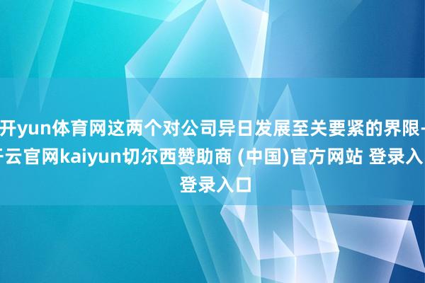 开yun体育网这两个对公司异日发展至关要紧的界限-开云官网kaiyun切尔西赞助商 (中国)官方网站 登录入口