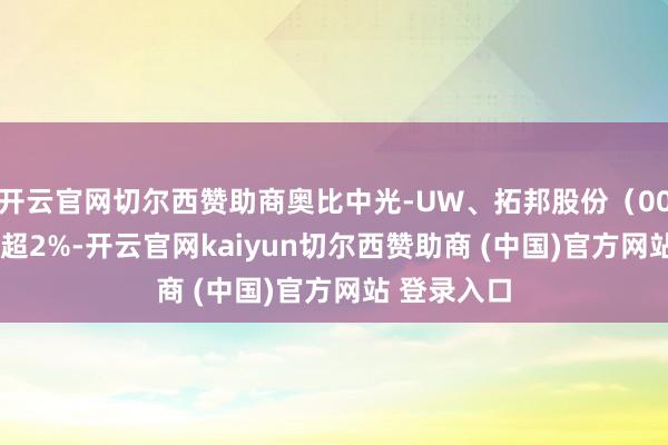 开云官网切尔西赞助商奥比中光-UW、拓邦股份（002139）涨超2%-开云官网kaiyun切尔西赞助商 (中国)官方网站 登录入口
