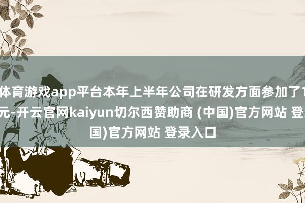 体育游戏app平台本年上半年公司在研发方面参加了1.81亿元-开云官网kaiyun切尔西赞助商 (中国)官方网站 登录入口