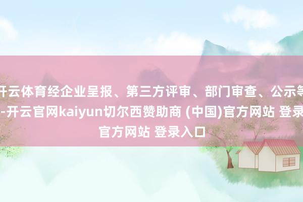 开云体育经企业呈报、第三方评审、部门审查、公示等步调-开云官网kaiyun切尔西赞助商 (中国)官方网站 登录入口