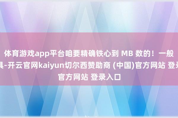 体育游戏app平台咱要精确铁心到 MB 数的！一般的用具-开云官网kaiyun切尔西赞助商 (中国)官方网站 登录入口